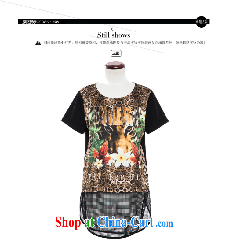 Eternal show large, female T-shirts thick mm thick, graphics thin, summer 2015 with new stylish digital stamp tiger head short-sleeved loose T shirt T-shirt black 4XL pictures, price, brand platters! Elections are good character, the national distribution, so why buy now enjoy more preferential! Health