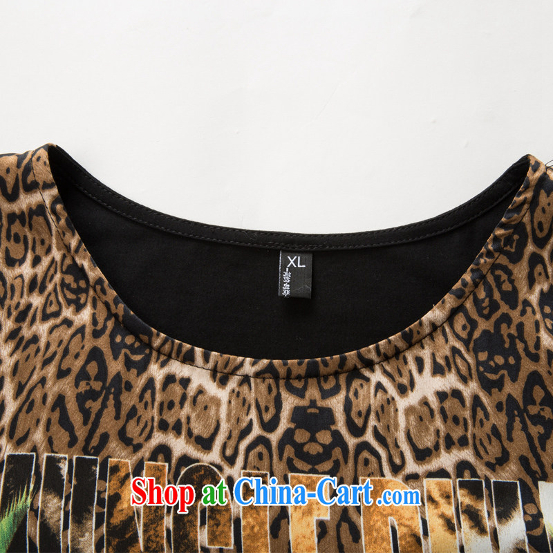 Eternal show the code female T-shirts thick mm thick, graphics thin, 2015 summer new and stylish digital stamp tiger head short-sleeved loose T shirt T-shirt black 4XL, eternal, and the show, and on-line shopping