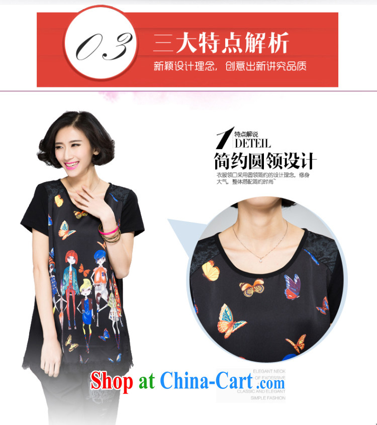 Eternal show the code women 2015 summer new t-shirts mm thick and fat XL stylish digital printing short-sleeve loose fat, Video thin T-shirt black 4XL pictures, price, brand platters! Elections are good character, the national distribution, so why buy now enjoy more preferential! Health