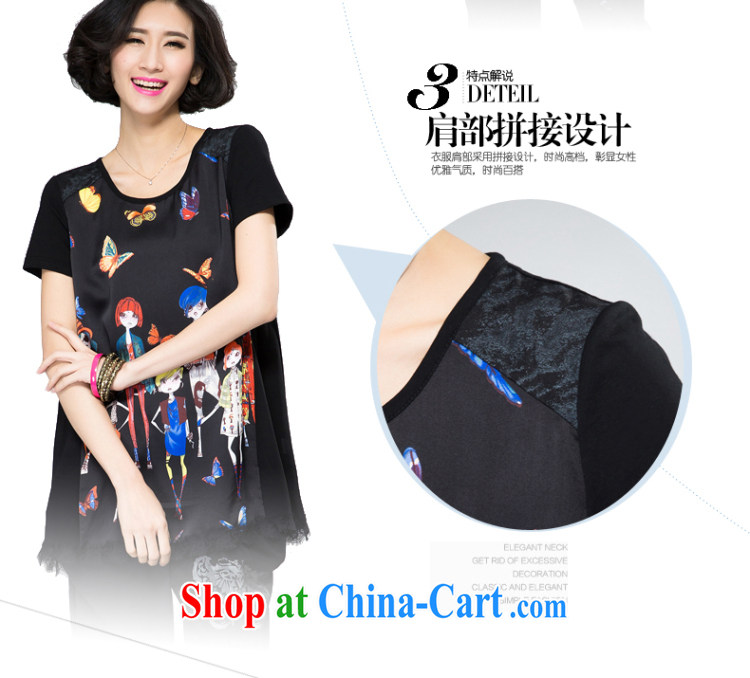 Eternal show the code women 2015 summer new t-shirts mm thick and fat XL stylish digital printing short-sleeve loose fat, Video thin T-shirt black 4XL pictures, price, brand platters! Elections are good character, the national distribution, so why buy now enjoy more preferential! Health