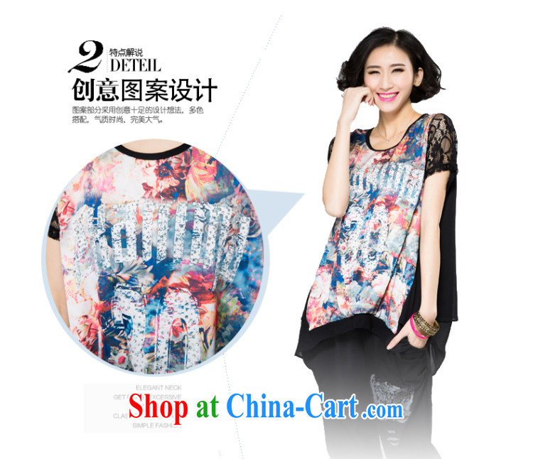 Eternal show the code women 2015 summer new t-shirts and indeed XL thick sister fat, Video thin new stylish hot stamp duty drilling thick mmT pension black XL pictures, price, brand platters! Elections are good character, the national distribution, so why buy now enjoy more preferential! Health