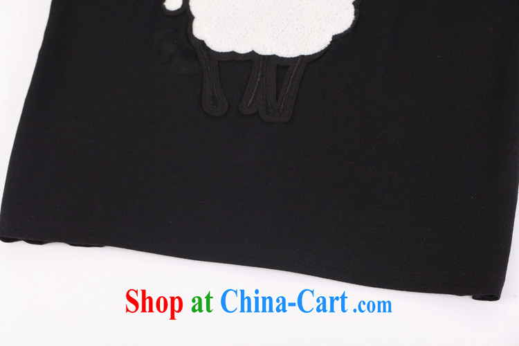 The package mail large white Code T shirts 2015 new summer small sheep stamp T-shirt with short sleeves and ventricular hypertrophy, 100 ground T shirt with black 5 XL approximately 195 - 210 Jack pictures, price, brand platters! Elections are good character, the national distribution, so why buy now enjoy more preferential! Health
