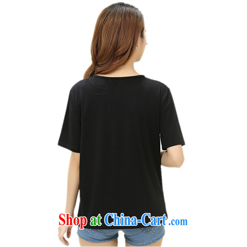 The package mail large white Code T shirts 2015 new summer small sheep stamp short-sleeved T-shirt and ventricular hypertrophy, 100 ground T shirt with black 5 XL approximately 195 - 210 jack, land is still the garment, and shopping on the Internet