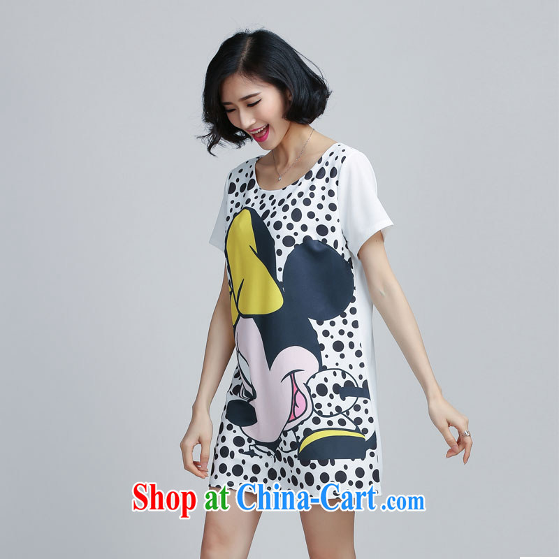 The Gore quality products, women dress in summer 2015 new short-sleeved loose cute pregnant women with skirts white 3XL, the United States and the quality products, shopping on the Internet