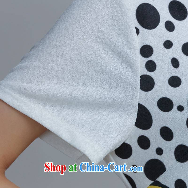 The Gore quality products, women dress in summer 2015 new short-sleeved loose cute pregnant women with skirts white 3XL, the United States and the quality products, shopping on the Internet