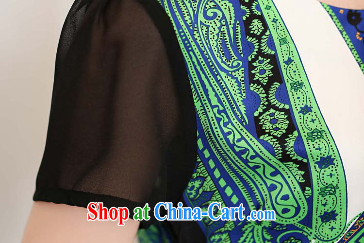 Plenty of summer 2015 anti-silk elegant dresses thick MM larger graphics thin dresses and stylish stamp duty cultivating short-sleeved, long dresses female Green 2 XL weight 120 - 135 pictures, price, brand platters! Elections are good character, the national distribution, so why buy now enjoy more preferential! Health