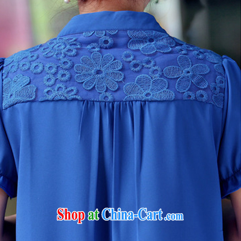 Pi-optimized Connie summer wear new t-shirt loose short-sleeve MOM load the code shirt female V collar shirt BW 09,886 blue 3 XL recommendations 150 - 165 jack, optimization, Connie, and shopping on the Internet