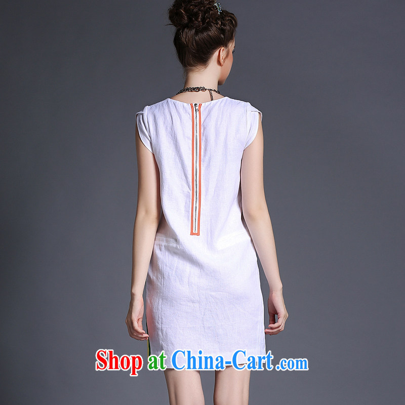 Connie's dream in Europe and high-end luxury cotton stamp duty the dresses 2015 new summer is the XL women 200 Jack beauty graphics thin short skirt G 655 white XXXL, Anne's dream, and shopping on the Internet