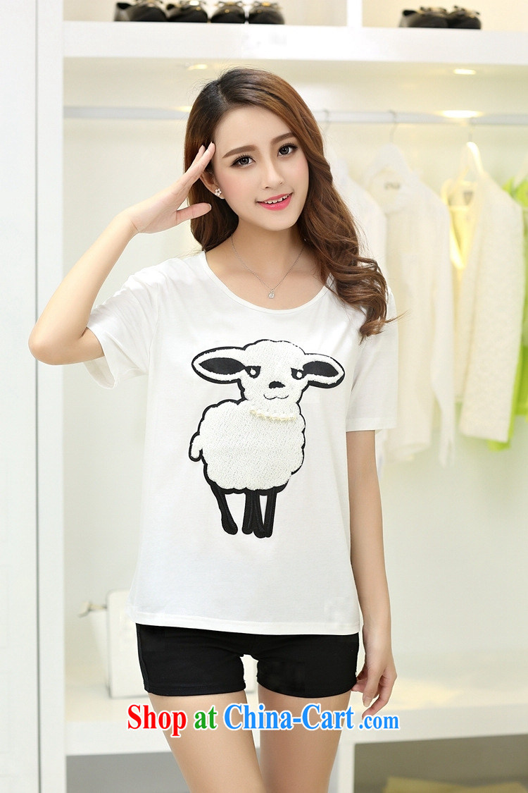 Land is the Yi 2015 spring and summer New, and indeed increase, female 200 Jack thick MM thick sister cotton shirt T solid T-shirt girls T-shirt 5630 black 5 XL pictures, price, brand platters! Elections are good character, the national distribution, so why buy now enjoy more preferential! Health