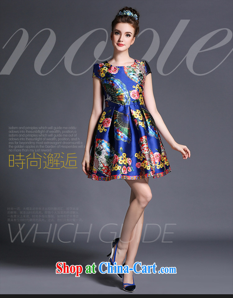 Connie's dream high-end European and American fare is indeed increasing, female 200 Jack 2015 summer new elegant fans stamp collection waist graphics thin short-sleeve dresses G 639 white XXXXL pictures, price, brand platters! Elections are good character, the national distribution, so why buy now enjoy more preferential! Health