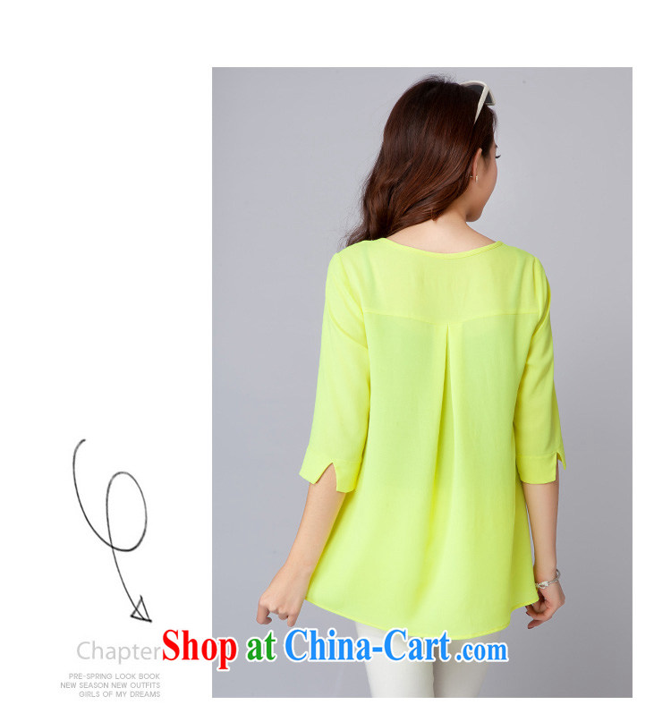 The ROULAN code 2015 spring and summer with new women new explosions, Korean fashion fluorescent green loose snow woven shirt short-sleeved 5005 fluorescent green 4 XL pictures, price, brand platters! Elections are good character, the national distribution, so why buy now enjoy more preferential! Health