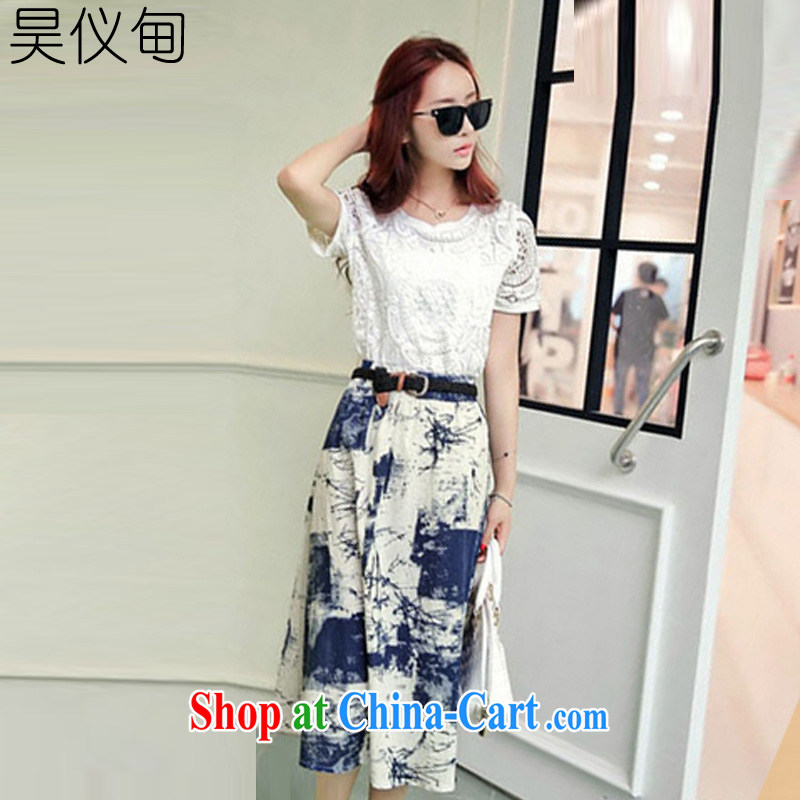Hao, Austin 2015 summer new XL video thin beauty two kits, long skirt cotton the dresses the belt 8063 photo color XXL, Ho, Austin, shopping on the Internet