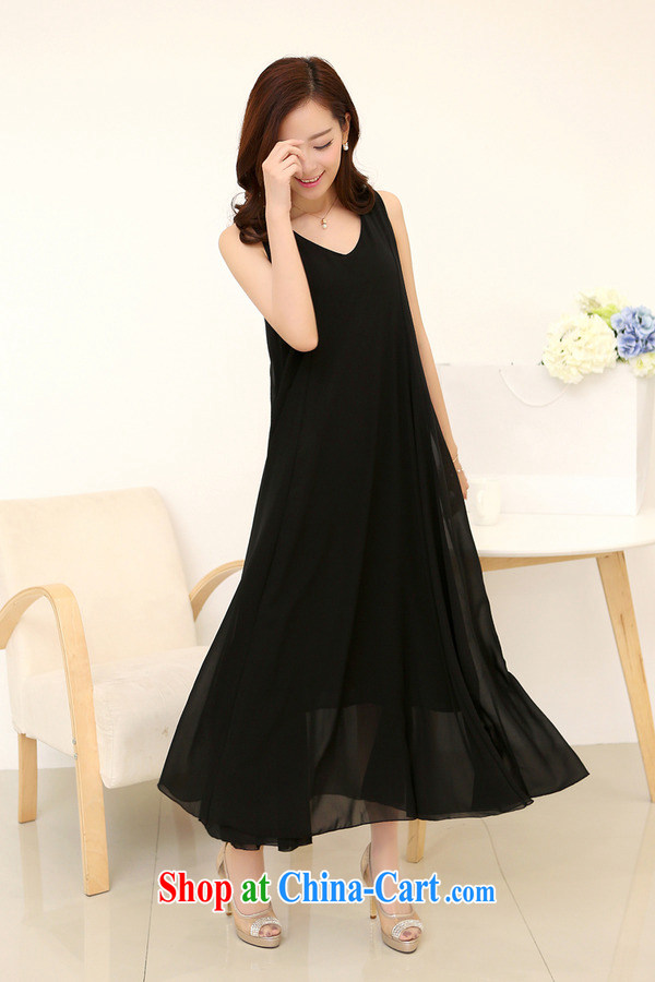 Chi-chiu-dress girls summer 2015 new sleeveless larger female summer decoration, beach skirts summer thick sister dresses snow woven black XXL pictures, price, brand platters! Elections are good character, the national distribution, so why buy now enjoy more preferential! Health