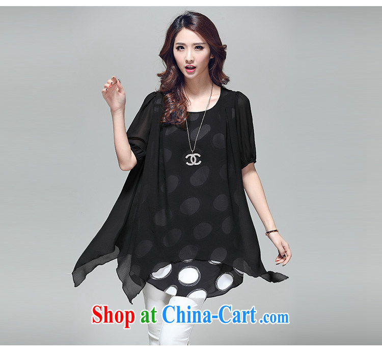 Magic of the 2015 summer new the FAT and FAT people, female video thin, fake two-piece snow woven shirts T shirts female loose 8 T 5010 black XXXXL pictures, price, brand platters! Elections are good character, the national distribution, so why buy now enjoy more preferential! Health