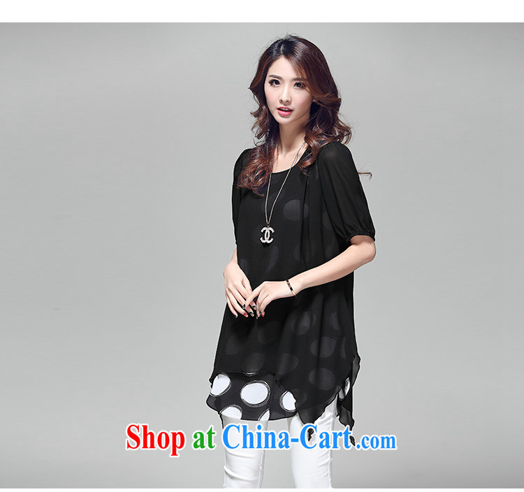 Magic of the 2015 summer new the FAT and FAT people, female video thin, fake two-piece snow woven shirts T shirts female loose 8 T 5010 black XXXXL pictures, price, brand platters! Elections are good character, the national distribution, so why buy now enjoy more preferential! Health
