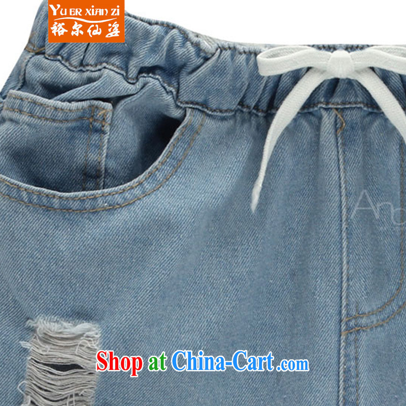 Yu, Sin City is indeed the greater King, 2015 summer mm thick denim shorts Elasticated waist hot pants picture color 4 XL recommends that you 155 - 180 jack, Yu, for sin (yuerxianzi), online shopping