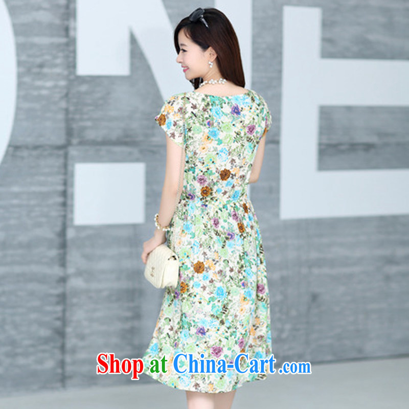 Chi-chiu-dresses summer 2015 new short-sleeved stamp duty as well as the beauty in long dresses summer Bauhinia XXXL, Chi-chiu (QIQIU), online shopping