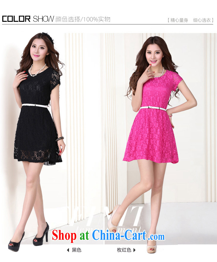 The delivery package mail -- thick mm XL dresses 2015 new summer sweet lace snow woven stitching Lady Black, belt 4 XL approximately 170 - 190 Jack pictures, price, brand platters! Elections are good character, the national distribution, so why buy now enjoy more preferential! Health