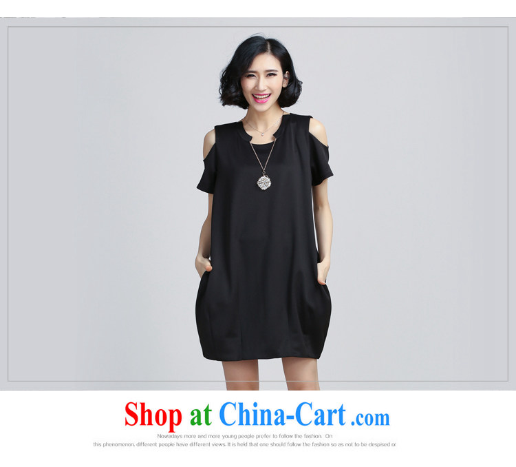 Newman, summer 2015 new, larger female thick sister beauty graphics thin lantern skirt short-sleeved dresses female NM 6057 black 4XL pictures, price, brand platters! Elections are good character, the national distribution, so why buy now enjoy more preferential! Health