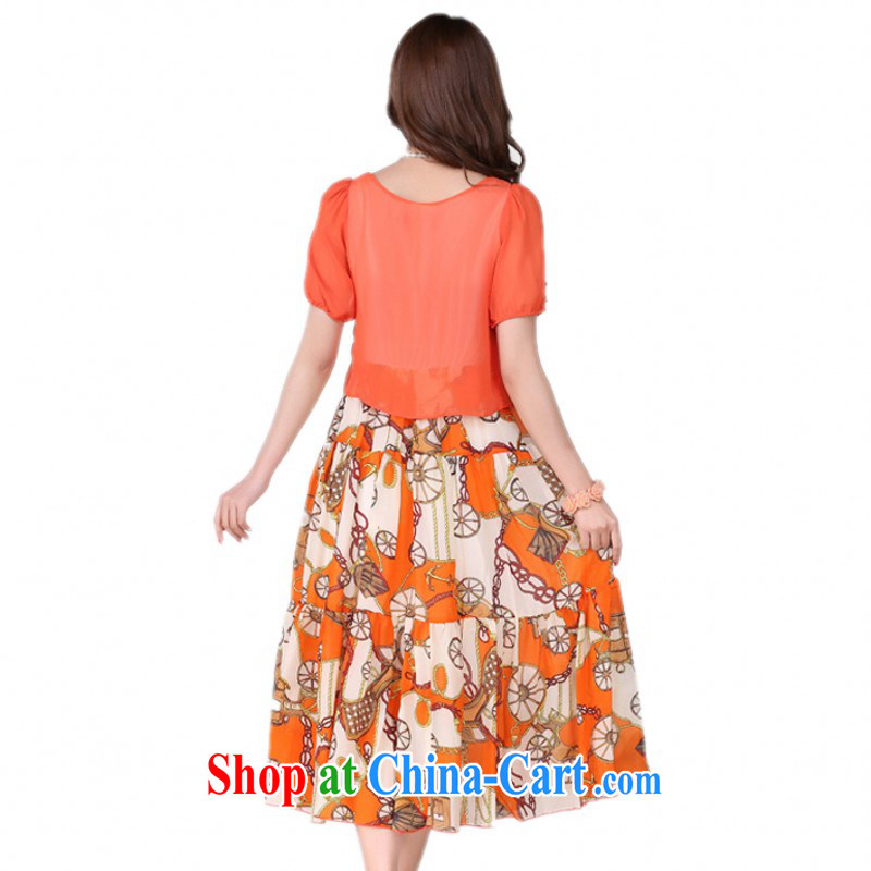The delivery package as soon as possible by the hypertrophy, beach skirts new 2015 summer resort long skirt Roman style stamp snow woven dresses green 4 XL approximately 155 - 170 jack, land is still the garment, and shopping on the Internet