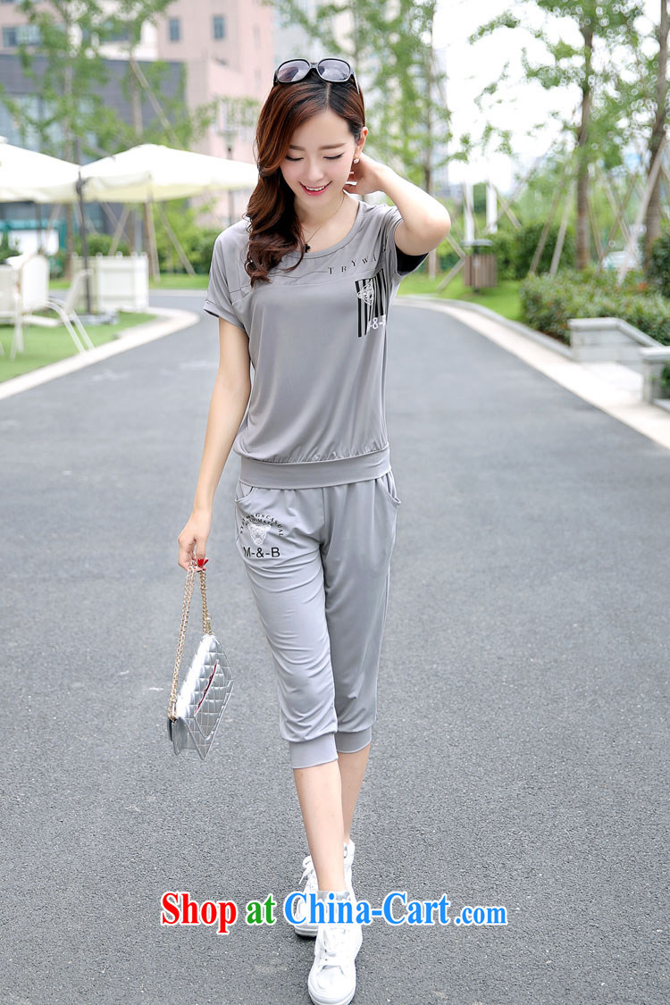 The Eugenia Brizuela de Avila 2015 thick MM sports package the code women summer leisure short-sleeved Korean version of the new, two-piece gray XXXXL pictures, price, brand platters! Elections are good character, the national distribution, so why buy now enjoy more preferential! Health