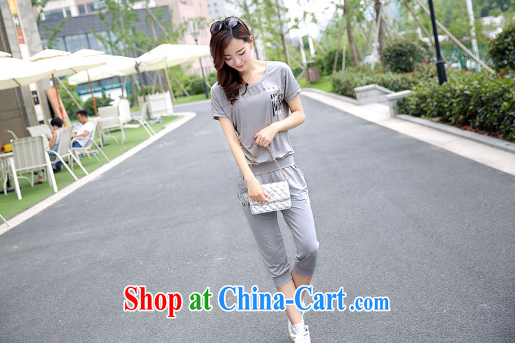 The Eugenia Brizuela de Avila 2015 thick MM sports package the code women summer leisure short-sleeved Korean version of the new, two-piece gray XXXXL pictures, price, brand platters! Elections are good character, the national distribution, so why buy now enjoy more preferential! Health