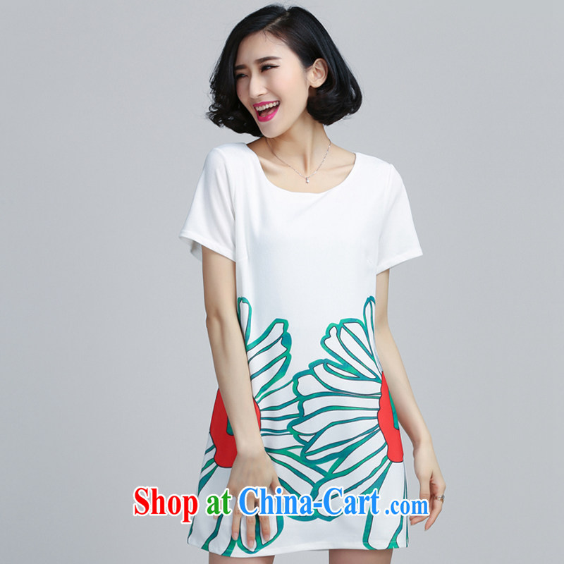 Song Meng Yin Yue XL female 2015 summer new, thick MM graphics thin, long dresses Y 6051 white 5 XL (180 - 200 ) jack, Song had Yin Yue, shopping on the Internet