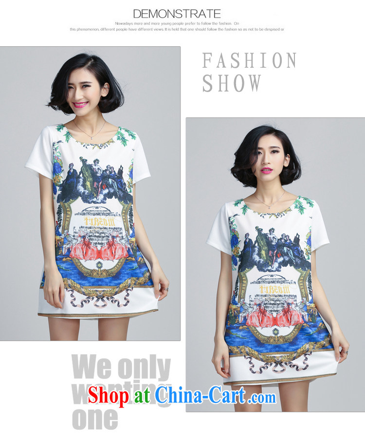 Song Meng Yin Yue XL female 2015 summer new graphics thin retro A field skirt dresses Y 6036 white 2XL (135 - 150 ) jack pictures, price, brand platters! Elections are good character, the national distribution, so why buy now enjoy more preferential! Health