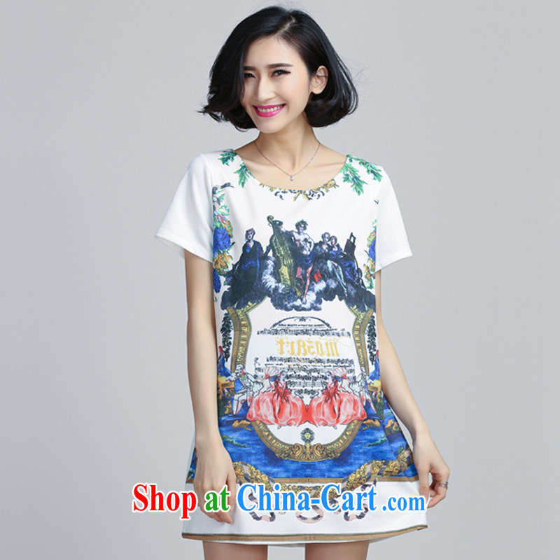 Song Meng Yin Yue XL female 2015 summer new graphics thin retro A field skirt dresses Y 6036 white 2XL (135 - 150 ) jack, Song had Yin Yue, shopping on the Internet
