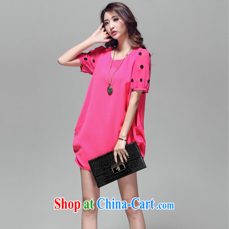 The cloud, Eva 2015 summer new, short-sleeved larger female mm video thin Korean dresses D 2025 by red 4 XL, cloud, Eve, shopping on the Internet