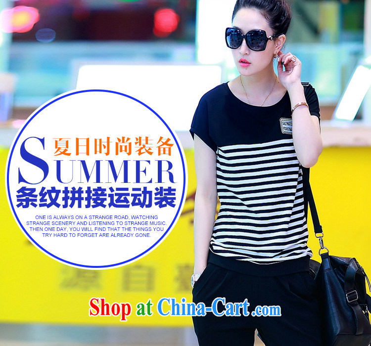 Ms Emily 2015 summer new, larger female bat T-shirt sport and leisure short-sleeved shirt T female 7 pants sportswear TZ 8609 black XXXL pictures, price, brand platters! Elections are good character, the national distribution, so why buy now enjoy more preferential! Health