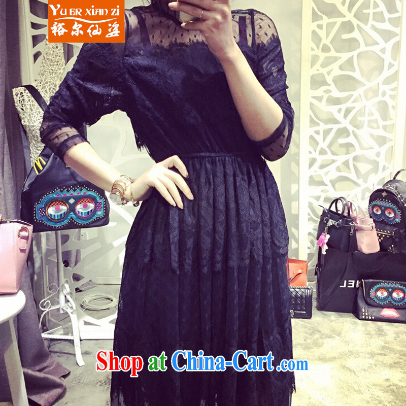 Yu's Sin City 2015 New, and indeed increase, female fat mm spring and summer are decorated with graphics thin solid lace dresses 4 XL recommends that you 165 - 200 jack, Yu, for sin (yuerxianzi), online shopping