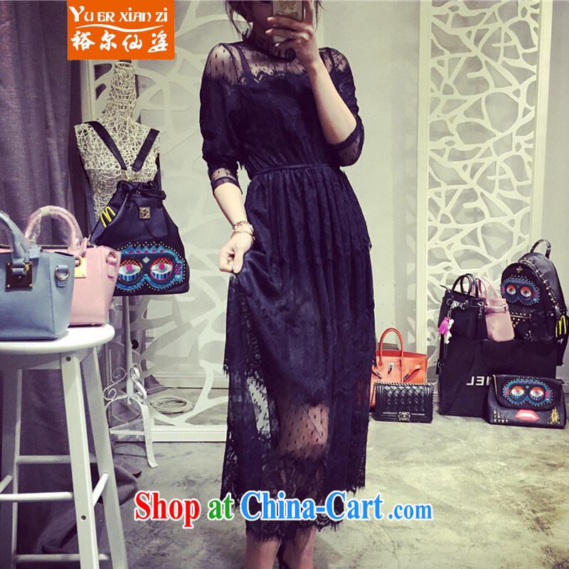 Yu's Sin City 2015 New, and indeed increase, female fat mm spring and summer are decorated with graphics thin solid lace dresses 4 XL recommends that you 165 - 200 jack, Yu, for sin (yuerxianzi), online shopping