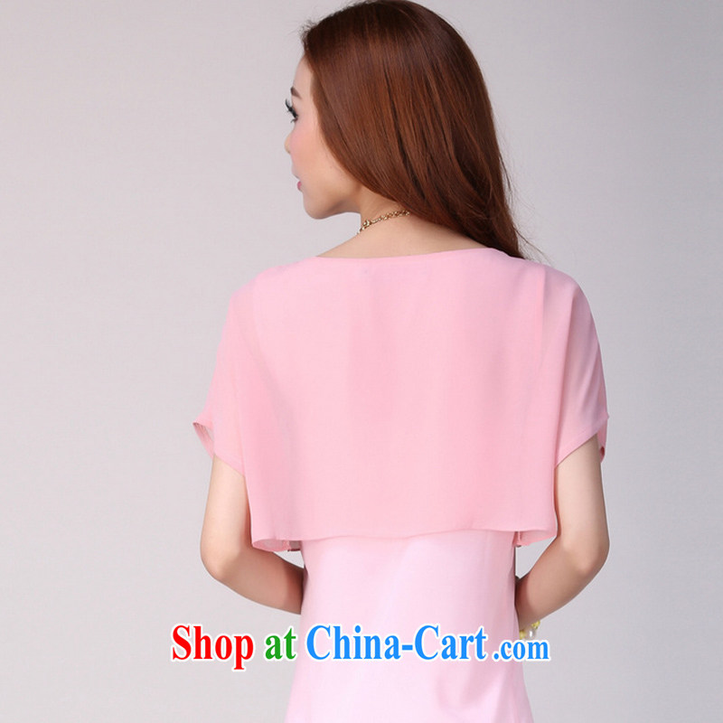 Iraq, the 2015 summer new, larger female snow woven shirt short-sleeved shirt T summer relaxed thick mm thick sister 2041 rose red XXL, the evaluation, and, shopping on the Internet