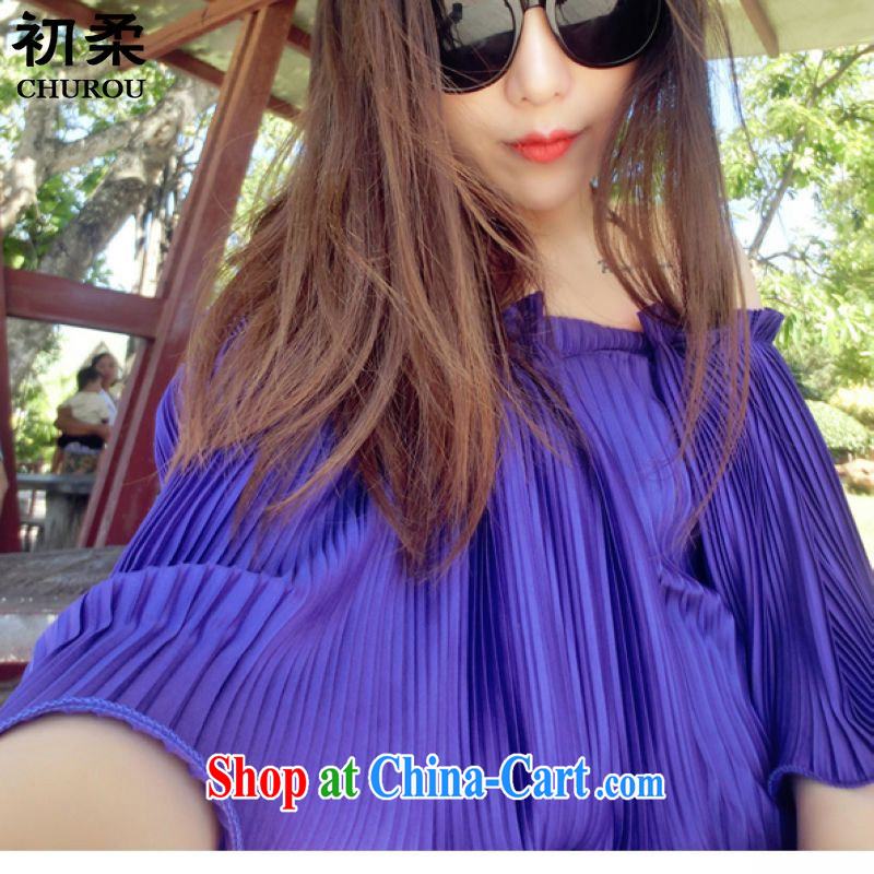 Flexible early summer 2015 in Europe and America, the Code women with thick sister graphics thin increase the FAT, a field for flouncing dresses purple XXL early, Sophie (CHUROU), shopping on the Internet