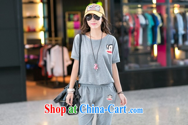 Not be Lin summer new stylish monkey stamp short-sleeved T-shirt and leisure Kit graphics thin and thick XL relaxed thick mm 7 pants sport kits female Red + Black trousers XXL pictures, price, brand platters! Elections are good character, the national distribution, so why buy now enjoy more preferential! Health