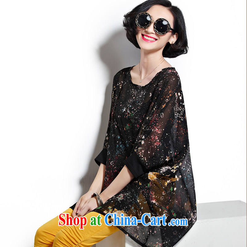 Summer sweet floral European site popularity in stamp duty long bat sleeves snow woven shirts skirt the Code D 0430 blue are code, Miss (Chengxiaojie), shopping on the Internet
