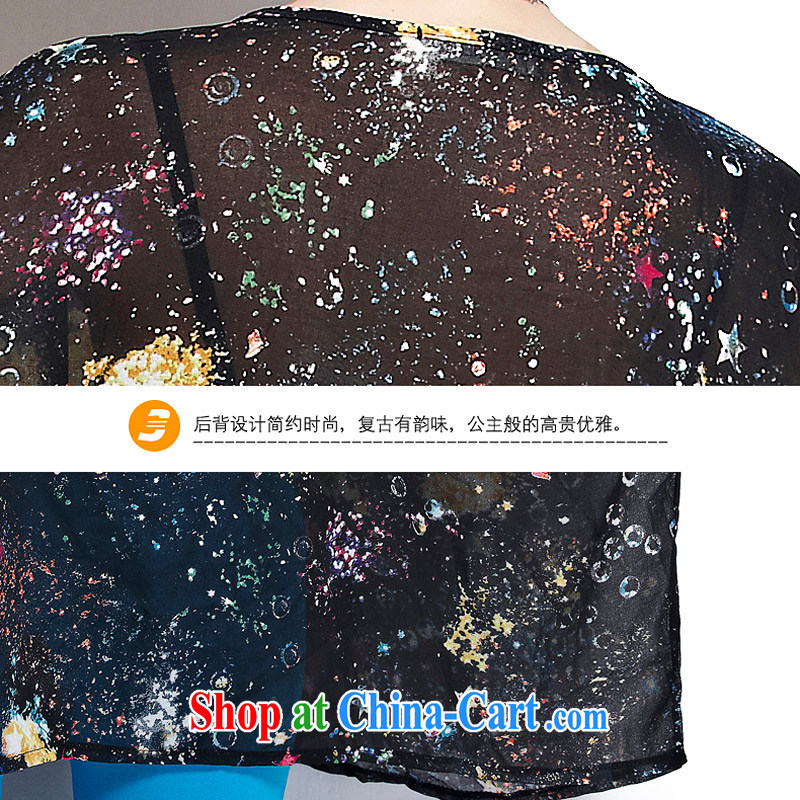 Summer sweet floral European site popularity in stamp duty long bat sleeves snow woven shirts skirt the Code D 0430 blue are code, Miss (Chengxiaojie), shopping on the Internet