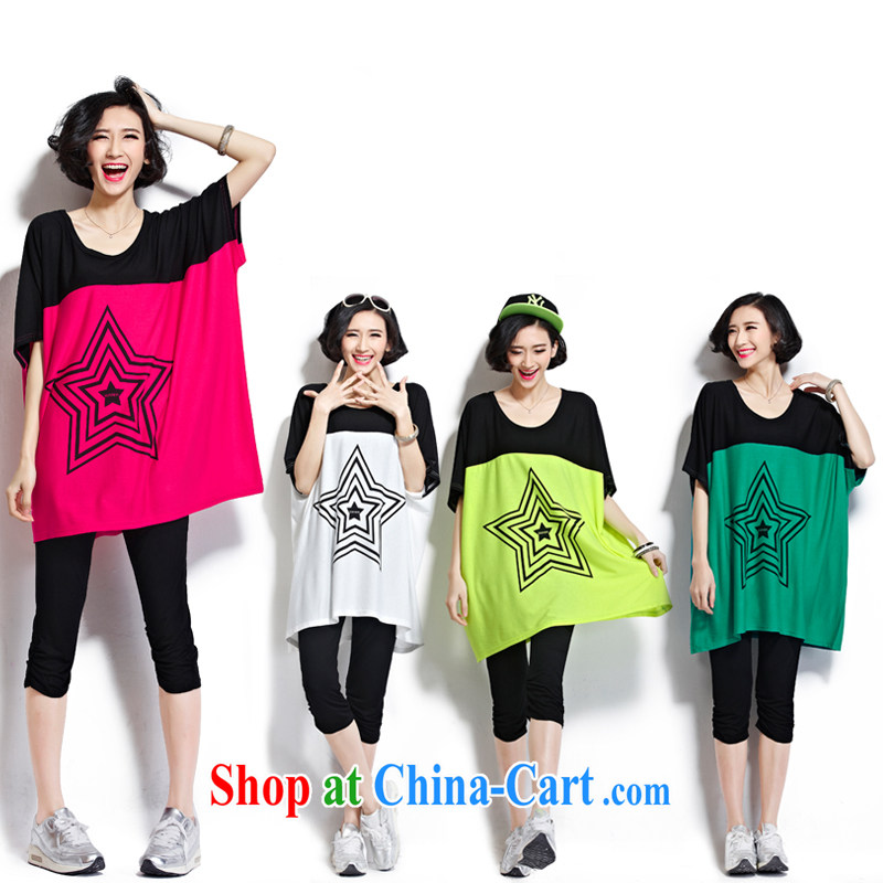 D 0427 mm thick summer 2015 the code female new loose video thin black-and-white short-sleeved shirt T female Korean T-shirt red, code, Miss (Chengxiaojie), online shopping