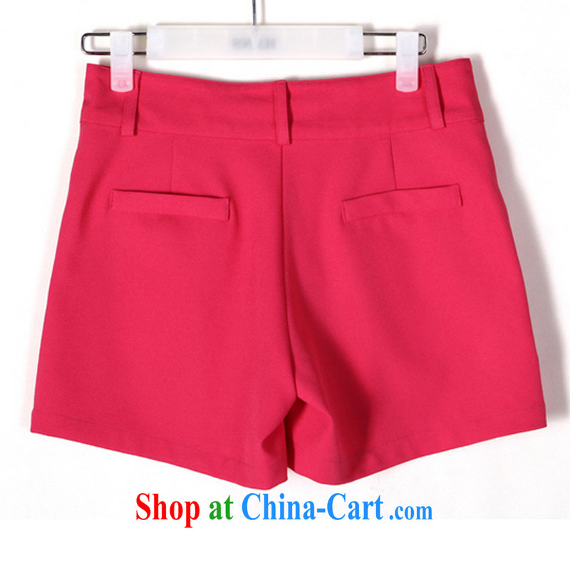 Iraq, the 2015 summer new, larger female Dress Shorts hot pants thick mm video thin Korean summer summer, focusing on her sister a solid color 2148 rose red XXXXL, Iraq, and, on-line shopping