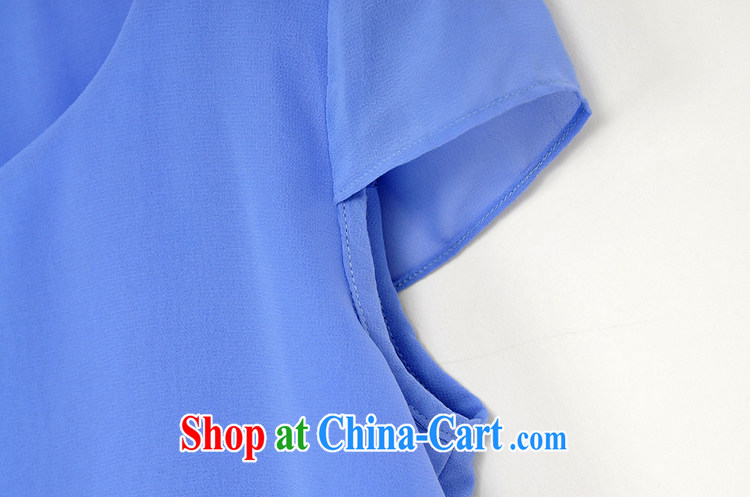 Iraq, the 2015 summer new, larger ladies dress Korean short-sleeved video thin ice woven suit mm thick summer, thick sister 2186 light blue XXXXL pictures, price, brand platters! Elections are good character, the national distribution, so why buy now enjoy more preferential! Health