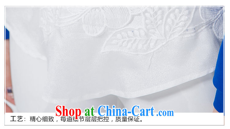 The honey beauty mm thick larger women new Korean style sweet false 2 staples Pearl lace flower shirt T-shirt woman 9216 BMW blue XXXXL recommendations 180 200 Jack pictures, price, brand platters! Elections are good character, the national distribution, so why buy now enjoy more preferential! Health