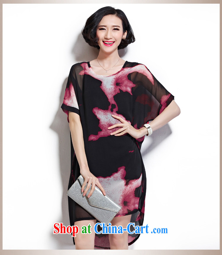 D 0425 King, female threaded her thick MM Hot marketing summer is the increased burden 200 short-sleeve ultra Dalian garment black are code pictures, price, brand platters! Elections are good character, the national distribution, so why buy now enjoy more preferential! Health