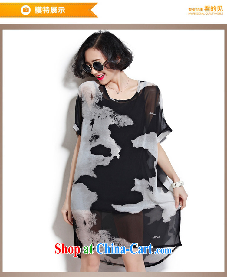 D 0425 King, female threaded her thick MM Hot marketing summer is the increased burden 200 short-sleeve ultra Dalian garment black are code pictures, price, brand platters! Elections are good character, the national distribution, so why buy now enjoy more preferential! Health