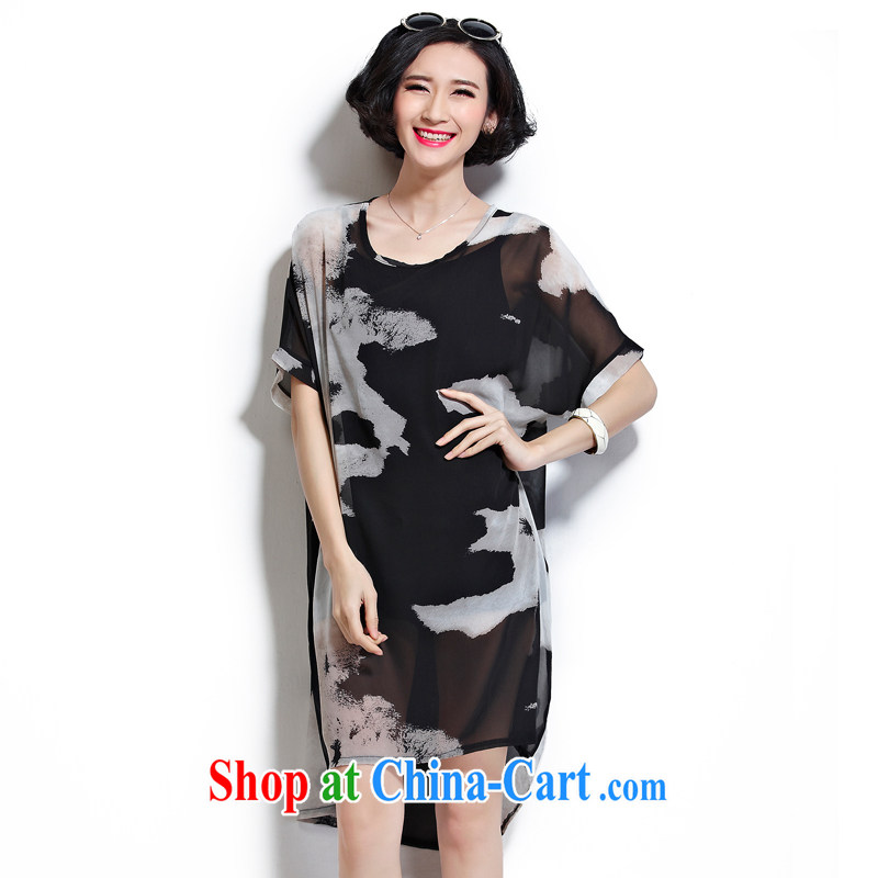 D 0425 King, women-focused on Miss MM hot summer is the increased burden 200 short-sleeve ultra Dalian garment black are code