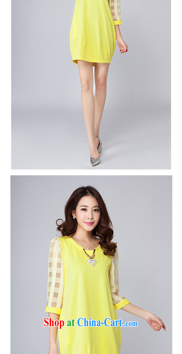 flower girl Isabelle 2015 summer new Korean version the Code women stylish solid-colored 7 cuffs loose video thin dresses female D 1665 yellow 4 XL pictures, price, brand platters! Elections are good character, the national distribution, so why buy now enjoy more preferential! Health