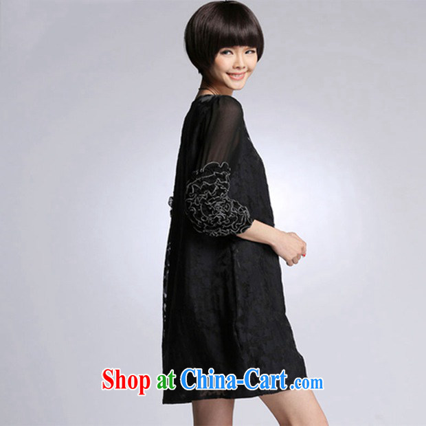 In the 2015 spring and summer new thick MM Style fashion, long, women with ultra-high, the root yarn jacquard dress - 6804 black 4XL pictures, price, brand platters! Elections are good character, the national distribution, so why buy now enjoy more preferential! Health