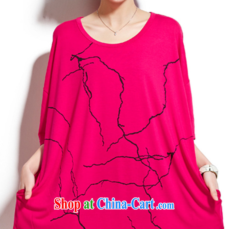 1000 double Yi Su-Korean summer short-sleeved large, relaxed and comfortable with FAT and FAT MM dresses ZM 6859 the big red code is code, the 1000 double-yi, shopping on the Internet