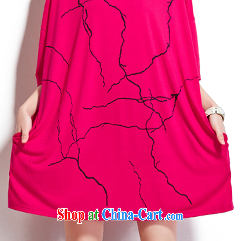 1000 double Yi Su-Korean summer short-sleeved large, relaxed and comfortable with FAT and FAT MM dresses ZM 6859 the big red code is code, the 1000 double-yi, shopping on the Internet