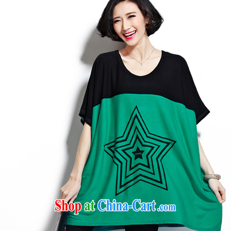 1000 double Yi Su-ha, a short-sleeved version won a large, loose the FAT and FAT MM comfortable short-sleeved shirt T ZM 6852 large green code is code, 1000 double Yi Su-in, and shopping on the Internet